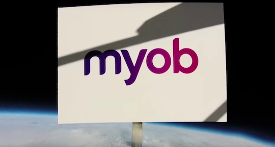 MYOB rebrands on 25th birthday by launching its logo into the stratosphere